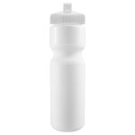 Custom Cyclo-Cross 28oz Bike Bottle - White w/Push-Pull Lid - 1