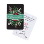 Custom Festive Flourish Holiday Greeting Card - White - 1