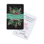 Custom Festive Flourish Holiday Greeting Card - White