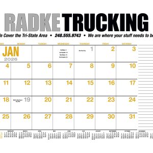 Custom HotLine® Products 13-Month Desk Pad Calendar