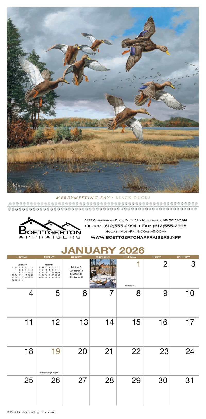 Custom HotLine® Products David Maass Executive Calendar - 2