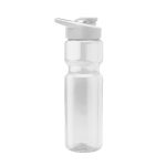 Custom Tandem 28oz Recycled Transparent Bike Bottle w/Drink-thru Lid - 1