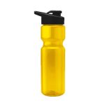 Custom Tandem 28oz Recycled Transparent Bike Bottle w/Drink-thru Lid - 2