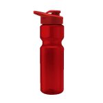 Custom Tandem 28oz Recycled Transparent Bike Bottle w/Drink-thru Lid - 3