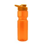 Custom Tandem 28oz Recycled Transparent Bike Bottle w/Drink-thru Lid - 6