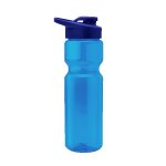 Custom Tandem 28oz Recycled Transparent Bike Bottle w/Drink-thru Lid - 9