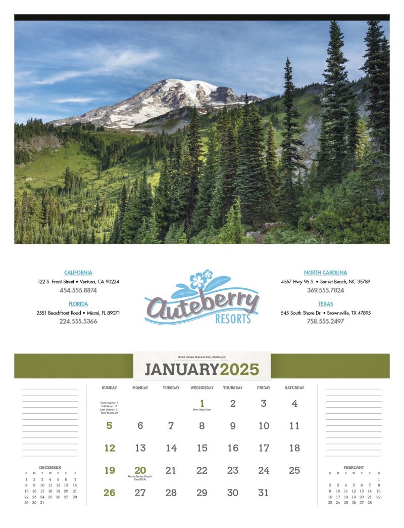 Custom Triumph® Calendars American Splendor without Date Blocks Calendar - 2