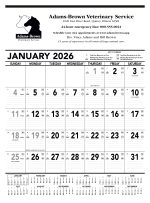 Custom Triumph® Calendars Black & White Contractor Memo Calendar