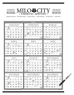 Custom Triumph® Calendars Black & White Span-A-Year Laminated w/Marker Calendar