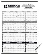 Custom Triumph® Calendars Black & White Time Management Span-A-Year Laminated w/Marker Calendar