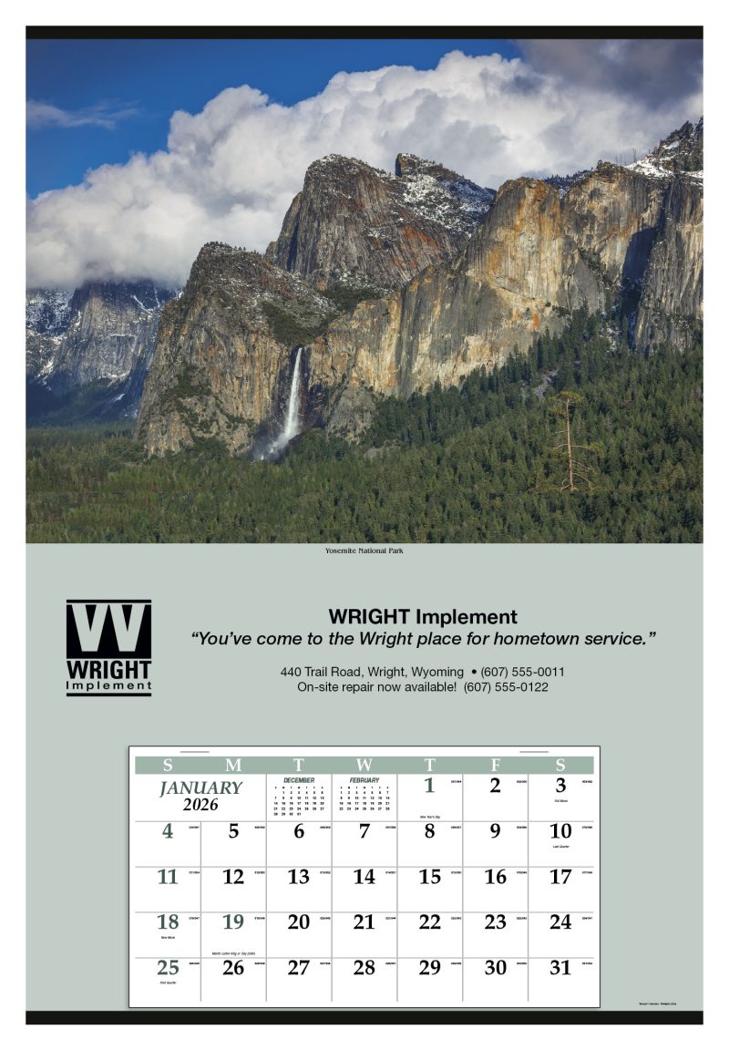 Custom Triumph® Calendars Jumbo Hanger (12-Month) Calendar - 1