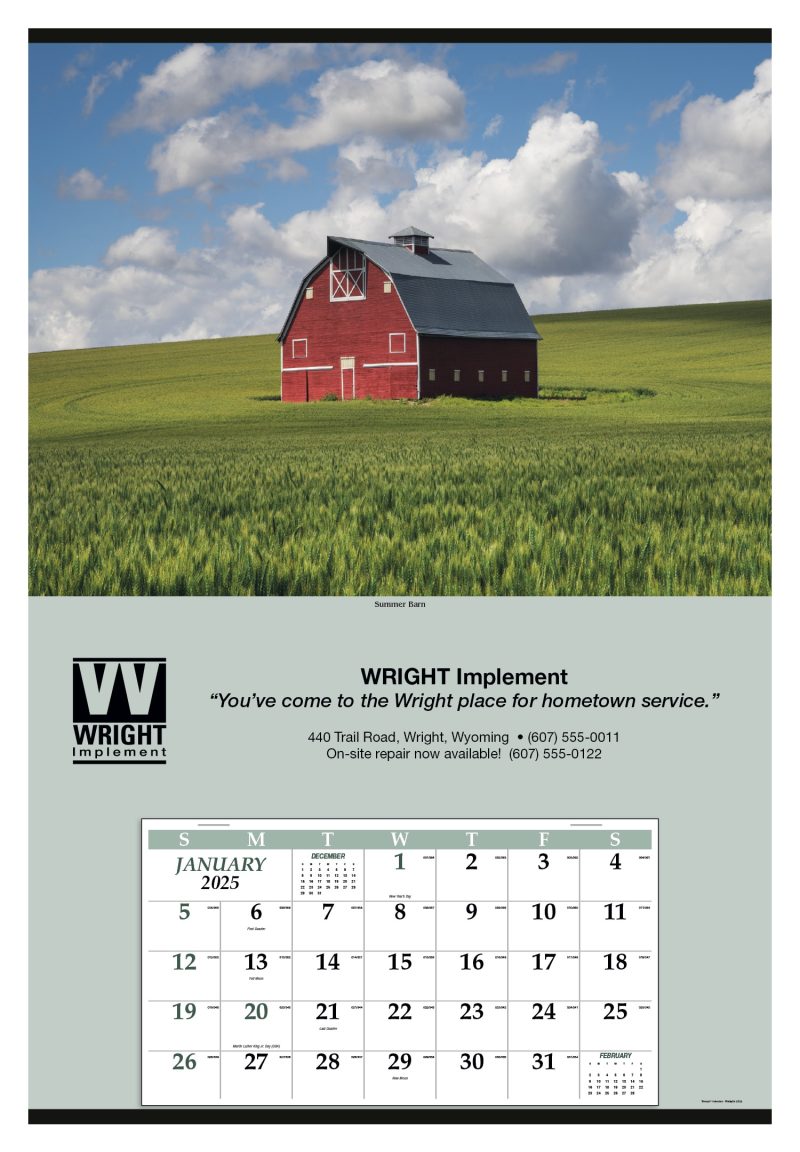 Custom Triumph® Calendars Jumbo Hanger (12-Month) Calendar - 7