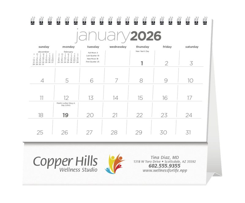 Custom Triumph® Calendars Simplicity Large Desk Calendar - 3
