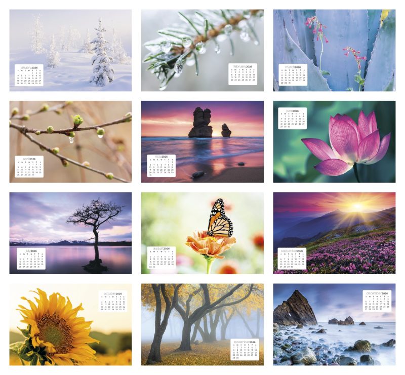 Custom Triumph® Calendars Simplicity Large Desk Calendar - 4