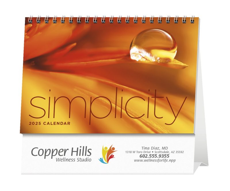Custom Triumph® Calendars Simplicity Large Desk Calendar - 7