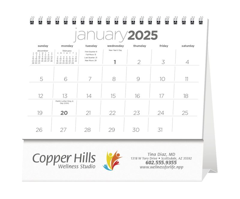 Custom Triumph® Calendars Simplicity Large Desk Calendar - 8