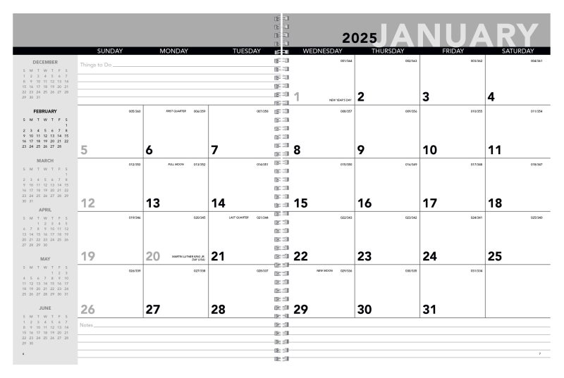 Custom Triumph® Calendars Standard Year Desk Planner with Custom Cover - 5
