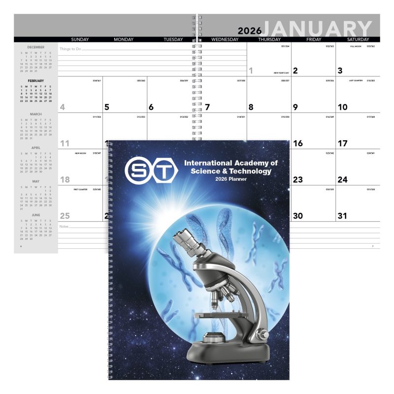 Custom Triumph® Calendars Standard Year Desk Planner with Custom Cover
