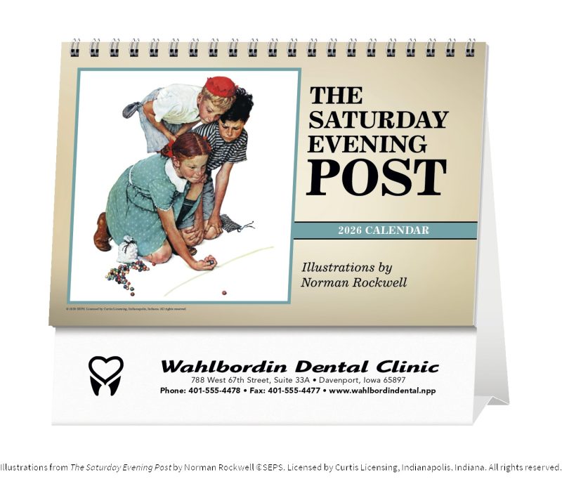 Custom Triumph® Calendars The Saturday Evening Post Large Desk Calendar - 1