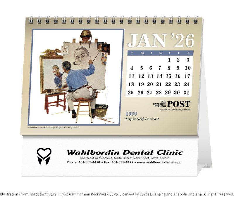 Custom Triumph® Calendars The Saturday Evening Post Large Desk Calendar - 2
