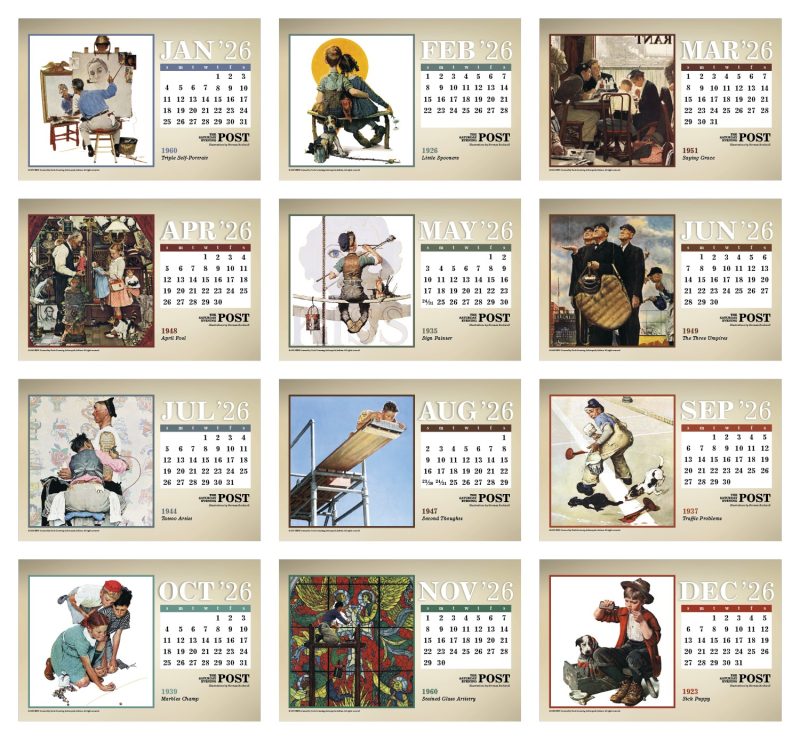 Custom Triumph® Calendars The Saturday Evening Post Large Desk Calendar - 4