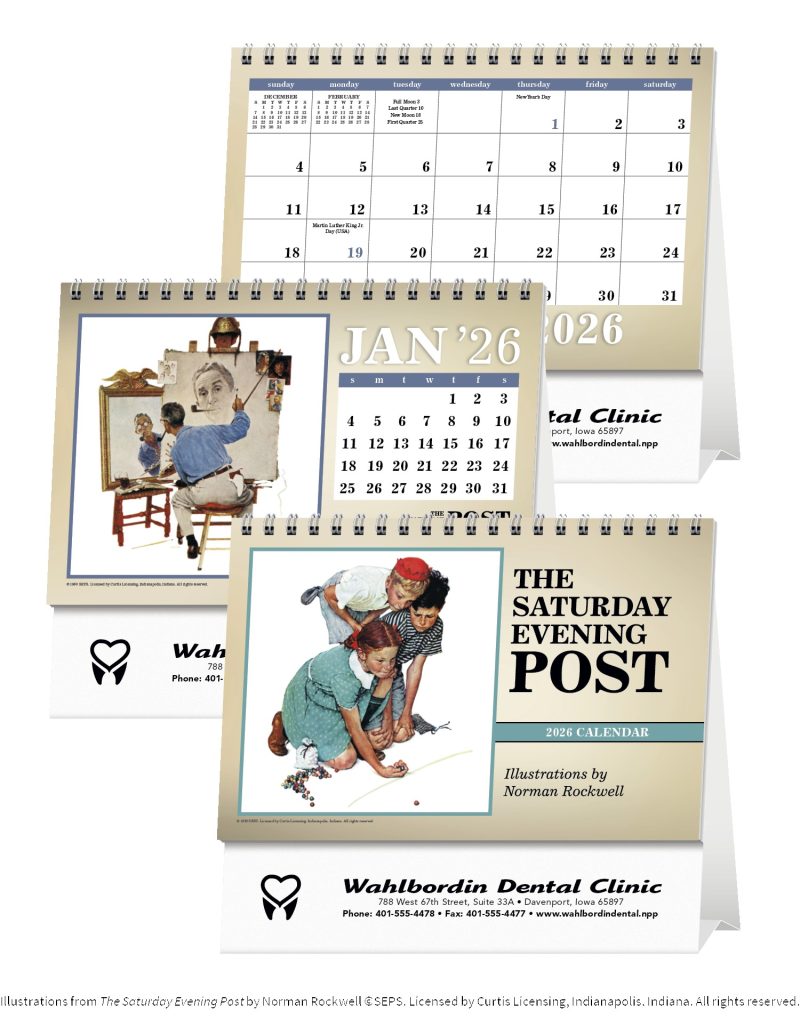 Triumph®-Calendars-The-Saturday-Evening-Post-Large-Desk-Calendar-4276 Custom Triumph® Calendars The Saturday Evening Post Large Desk Calendar