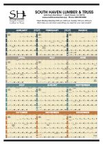 Custom Triumph® Calendars Time Management Span-A-Year (Non-Laminated) Calendar - 1