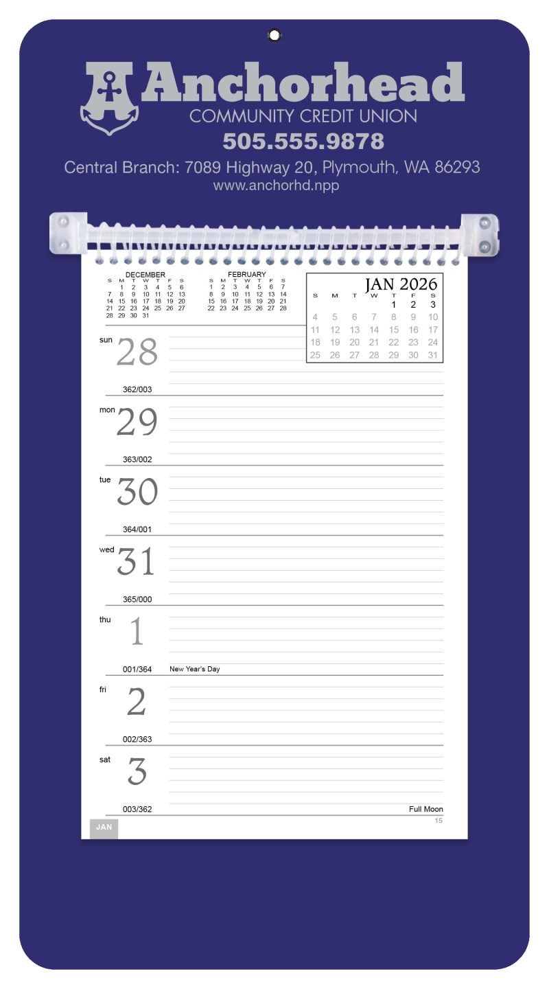 Custom Triumph® Calendars Weekly Memo Calendar - 2