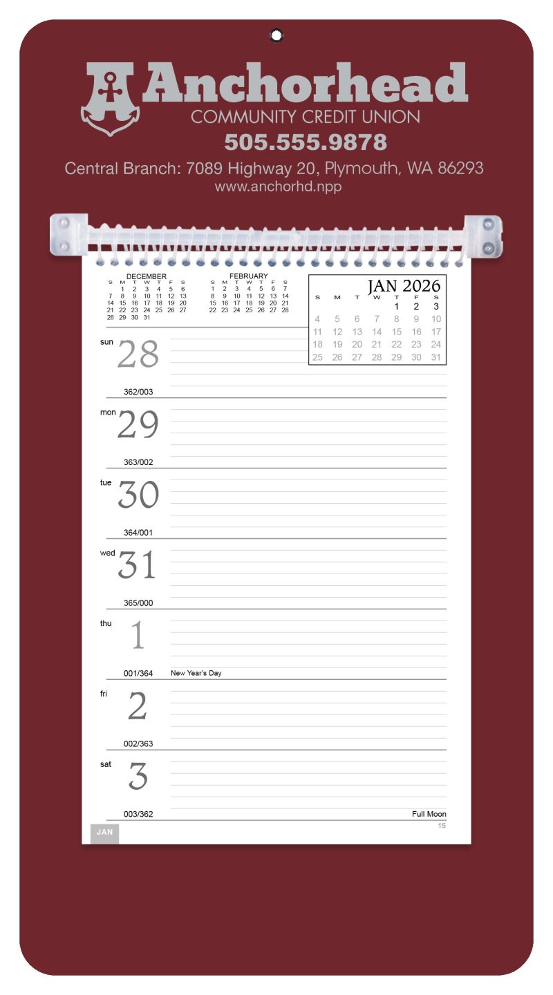 Custom Triumph® Calendars Weekly Memo Calendar - 3