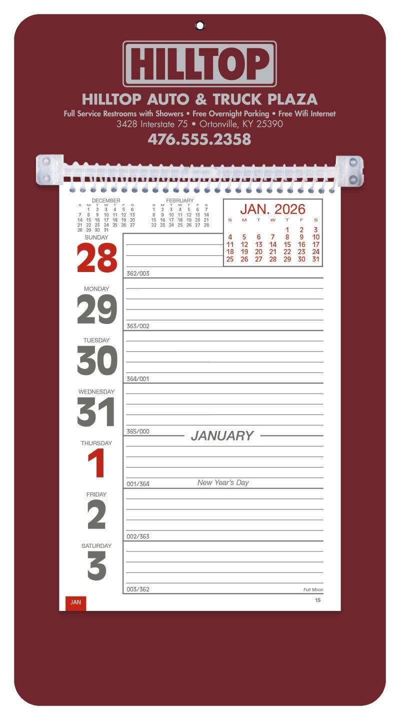 Custom Triumph® Calendars Weekly Memo Calendar - 4