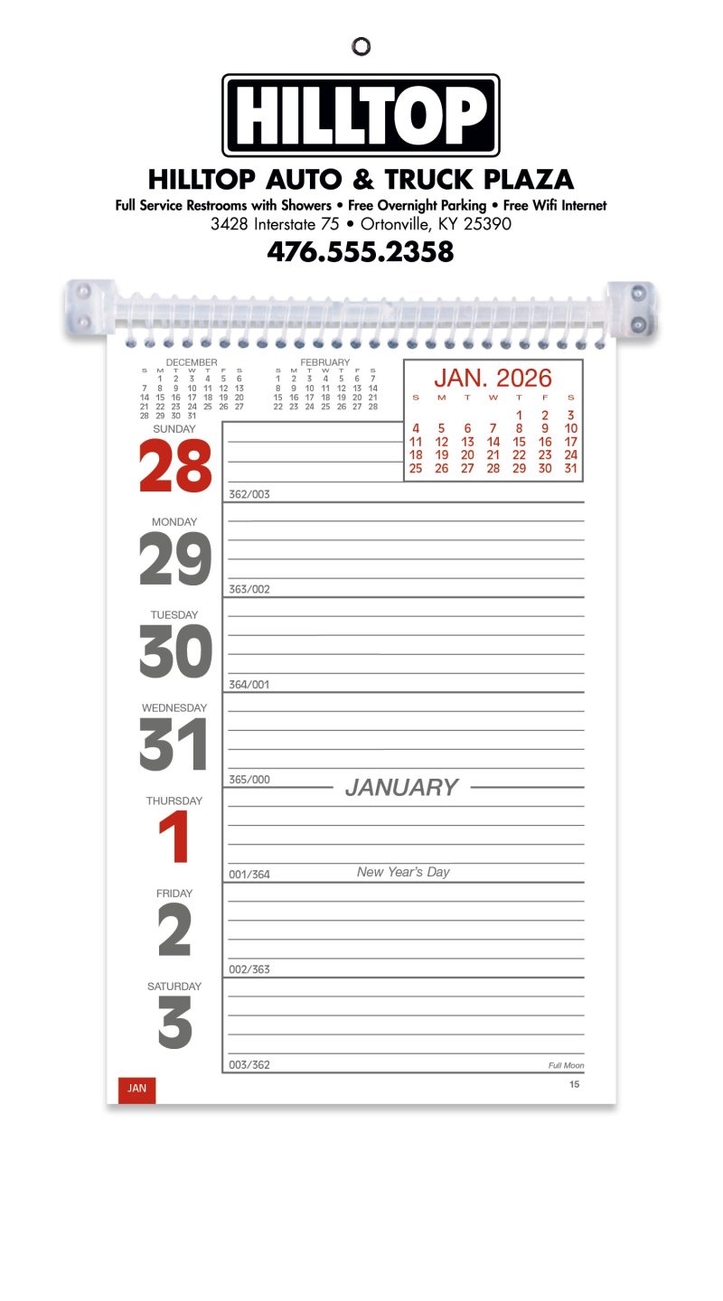 Custom Triumph® Calendars Weekly Memo Calendar - 6