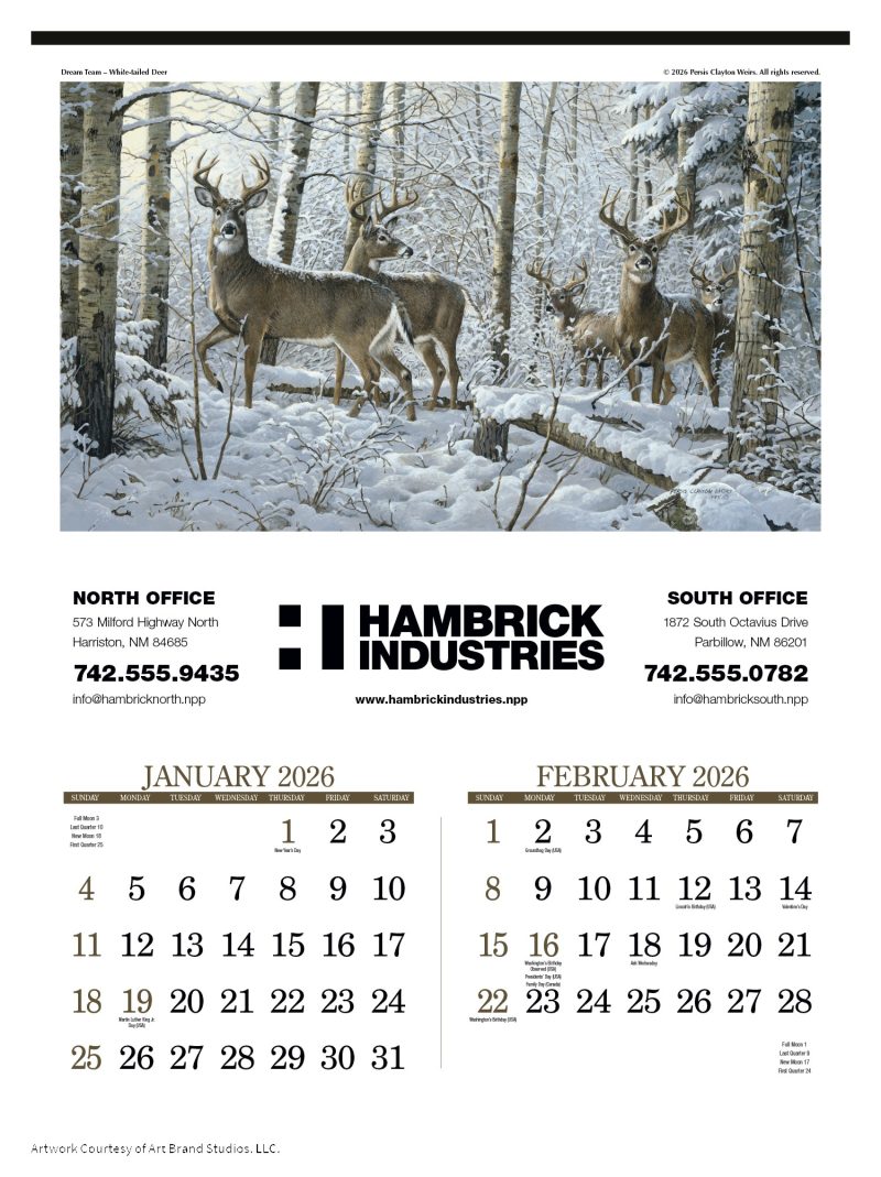 Triumph®-Calendars-Wildlife-Art-Calendar-3208 Custom Triumph® Calendars Wildlife Art Calendar