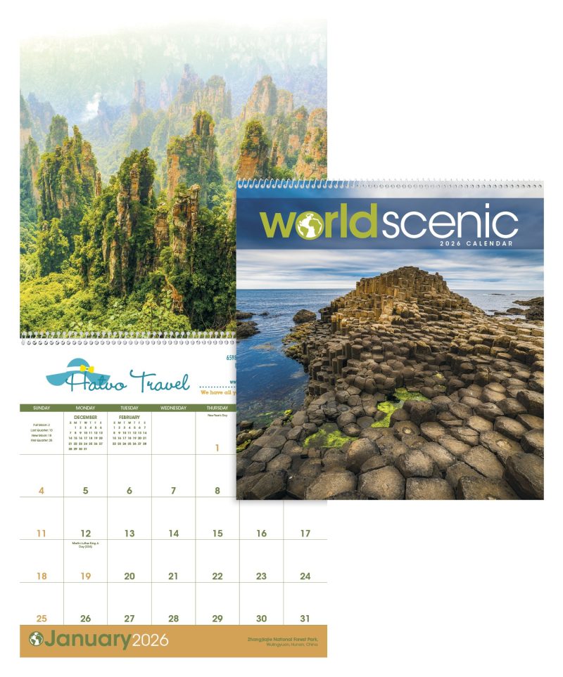 Custom Triumph® Calendars World Scenic Calendar