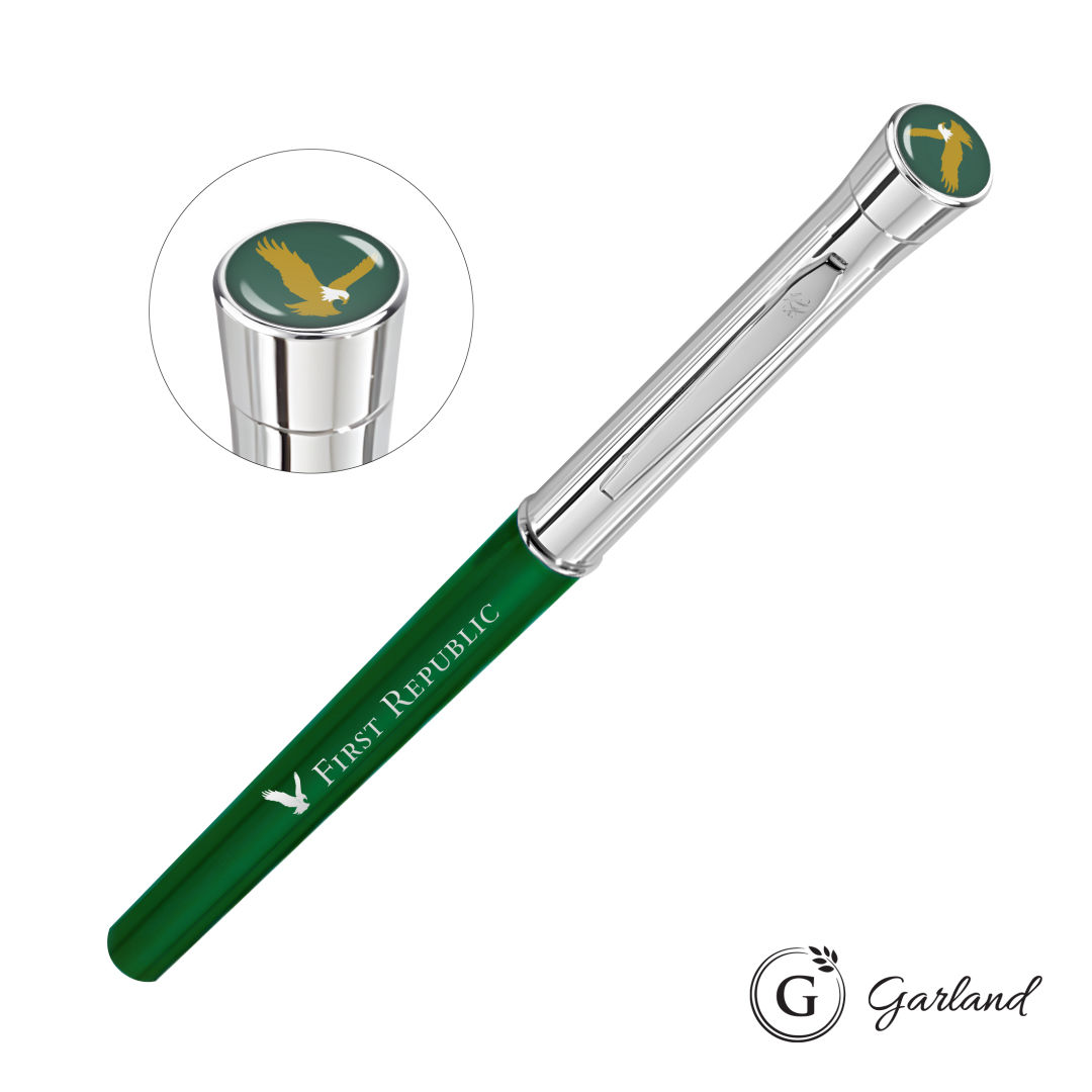 Garland® Monogram Custom Rollerball Pen – Chrome – Swag Made in the USA