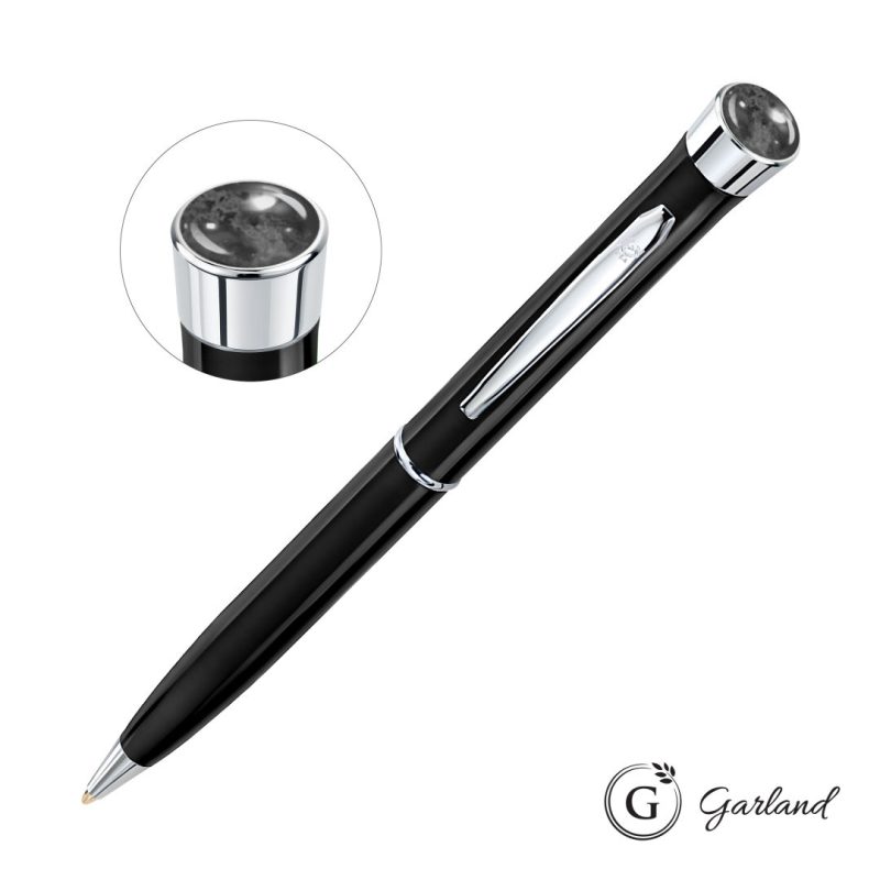 Custom Garland® Color Aura Twist Ballpoint Pen - Chrome Accent - 7
