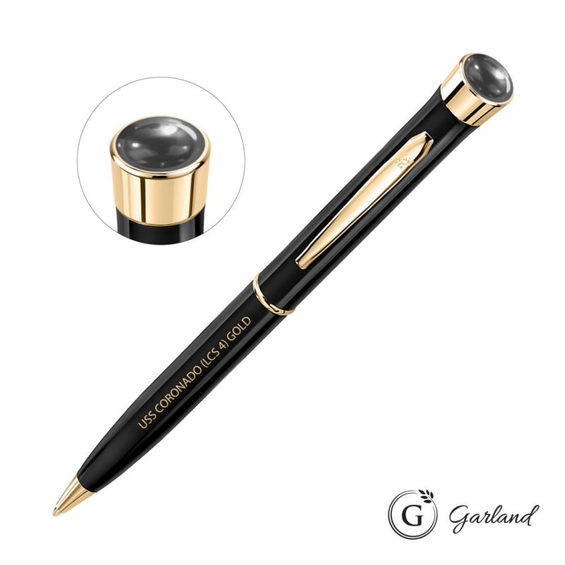 Custom Garland® Color Aura Twist Ballpoint Pen - Gold Accent