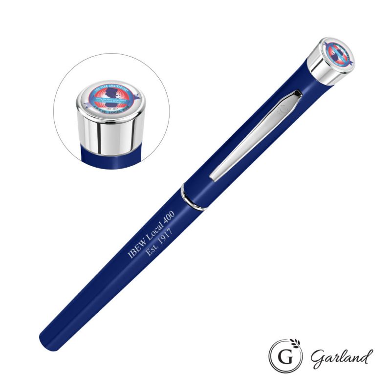 Custom Garland® Color Custom Rollerball Pen - Chrome Accent - 2