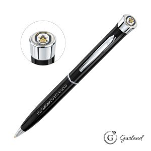 Custom Garland® Color Custom Twist Ballpoint Pen - Chrome Accent