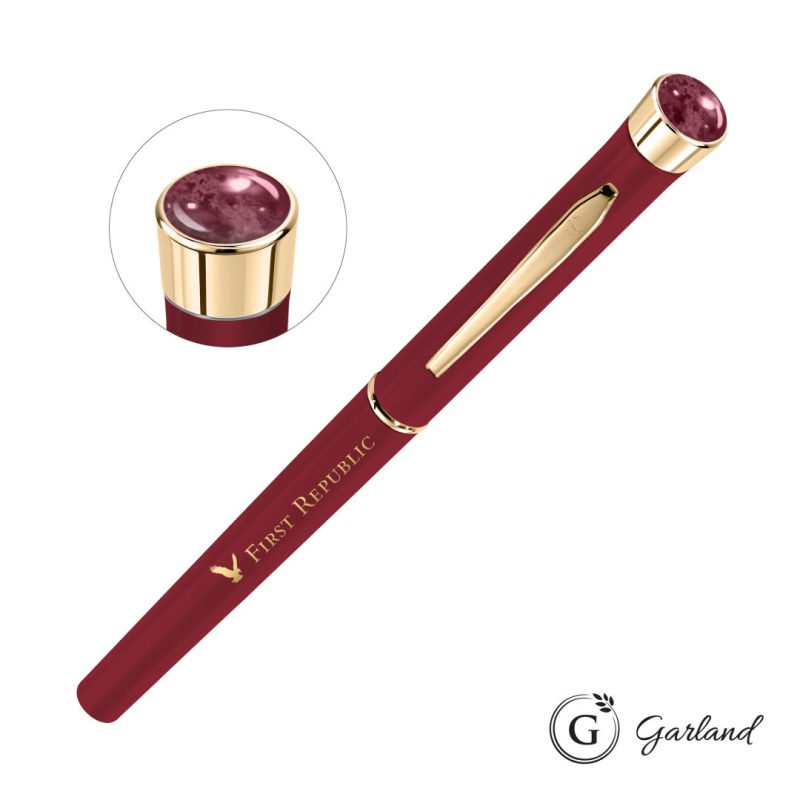 Custom Garland® Color Matte Aura Rollerball Pen - Gold - 7