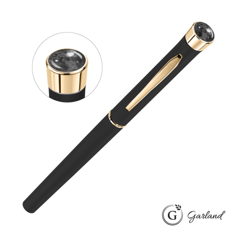 Custom Garland® Color Matte Aura Rollerball Pen - Gold - 8