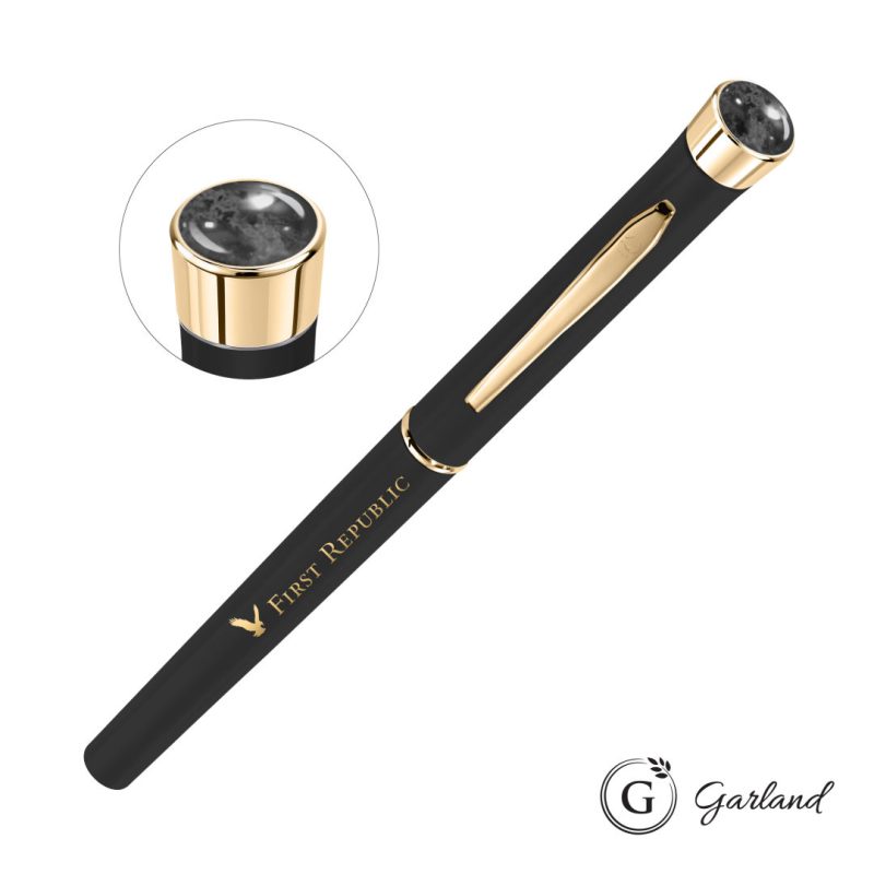 Custom Garland® Color Matte Aura Rollerball Pen - Gold