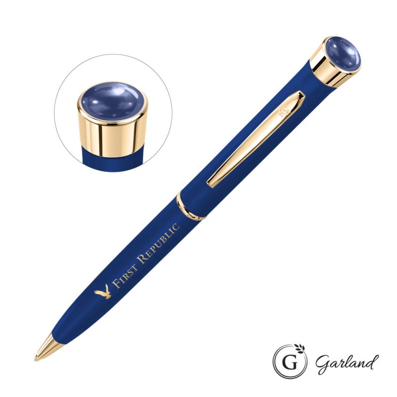 Custom Garland® Color Matte Aura Twist Ballpoint Pen - Gold - 2