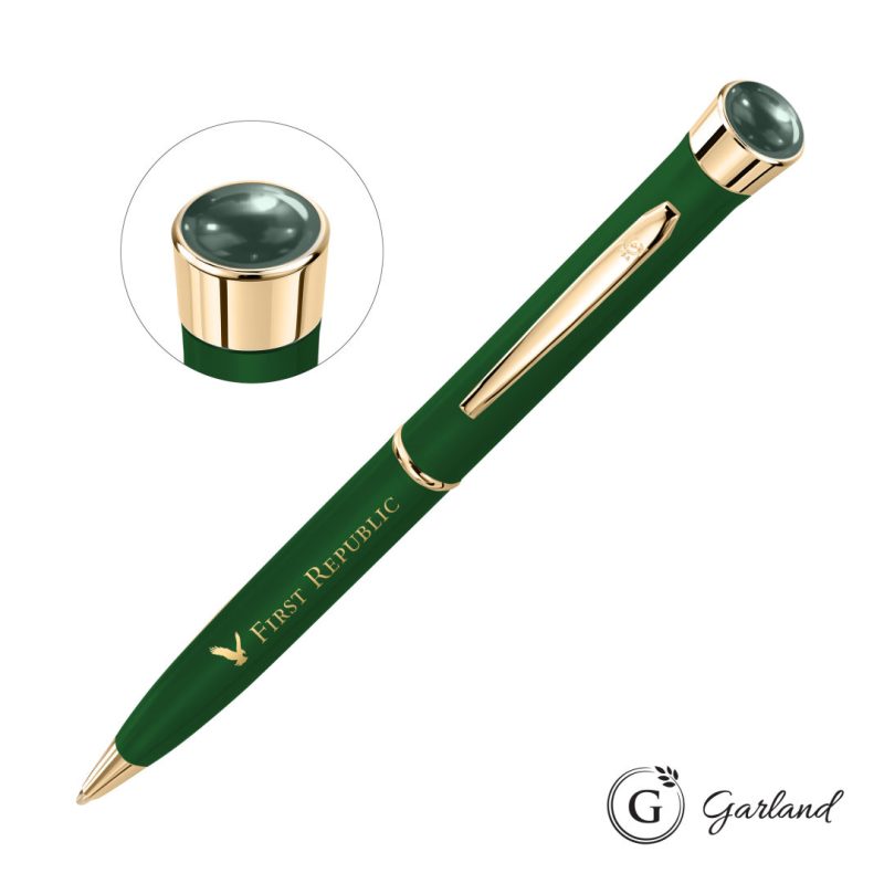 Custom Garland® Color Matte Aura Twist Ballpoint Pen - Gold - 3