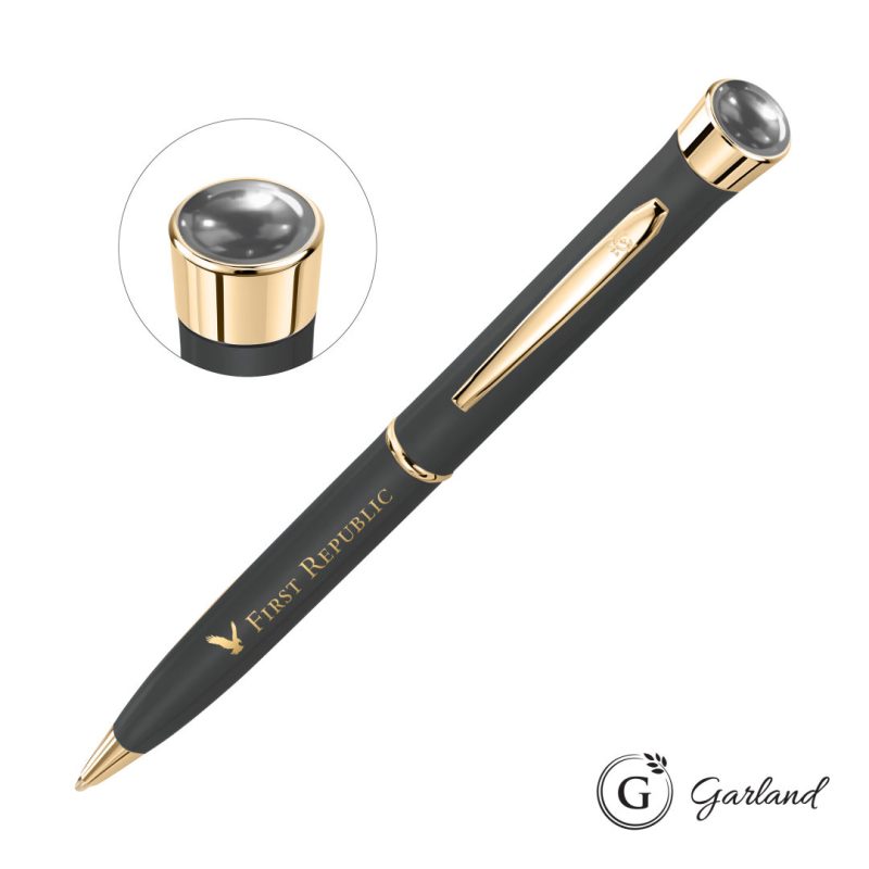 Custom Garland® Color Matte Aura Twist Ballpoint Pen - Gold - 4