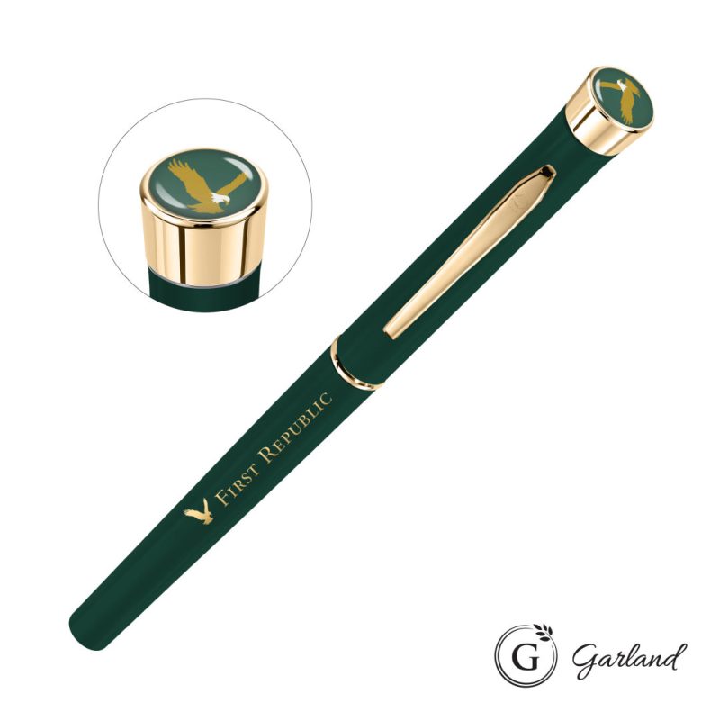 Custom Garland® Color Matte Custom Rollerball Pen - Gold - 3