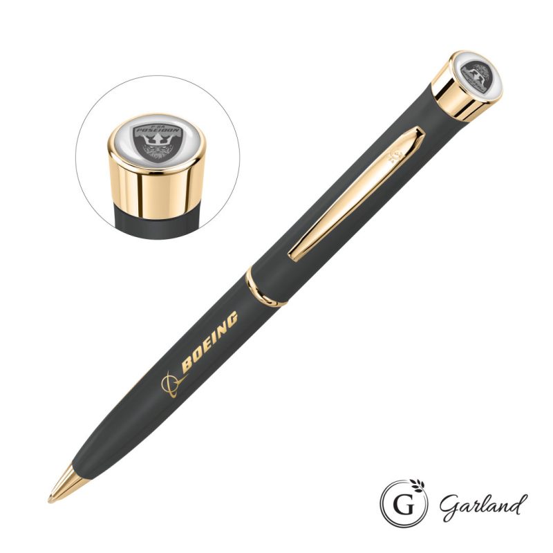 Custom Garland® Color Matte Custom Twist Ballpoint Pen - Gold - 4