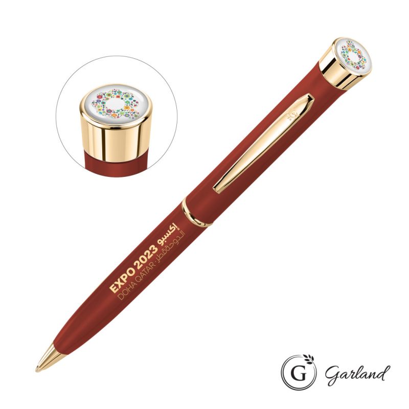 Custom Garland® Color Matte Custom Twist Ballpoint Pen - Gold - 7