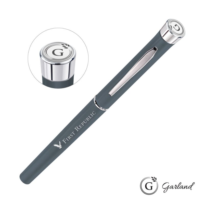 Custom Garland® Color Matte Rollerball Pen - Chrome - 4
