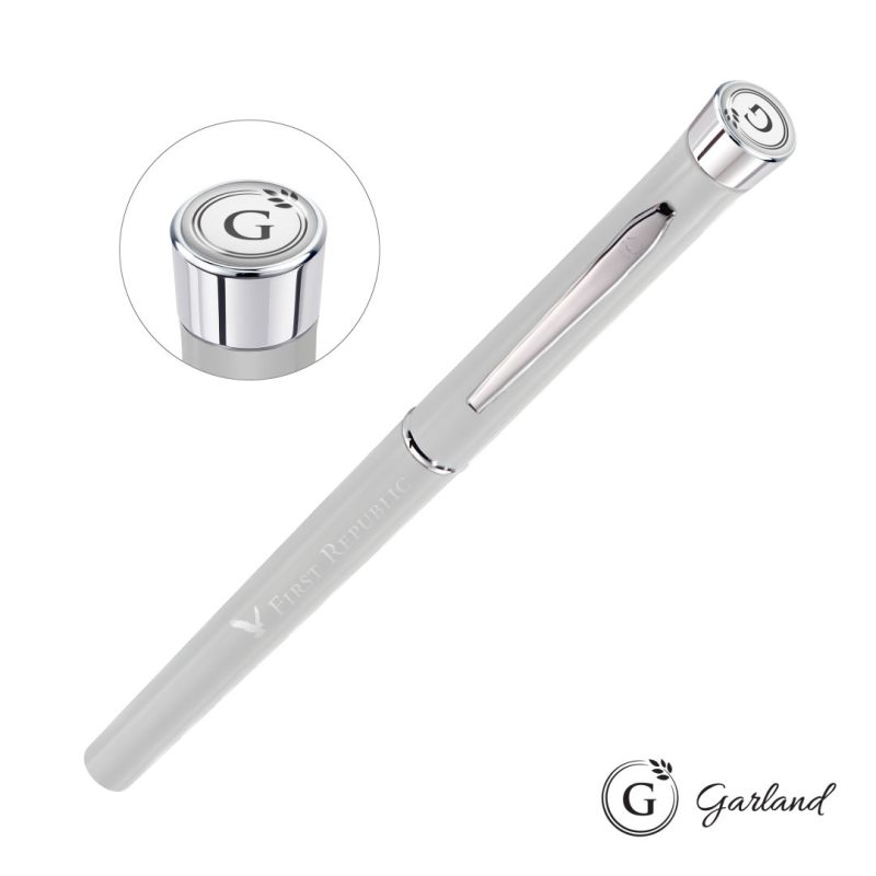 Custom Garland® Color Matte Rollerball Pen - Chrome - 6