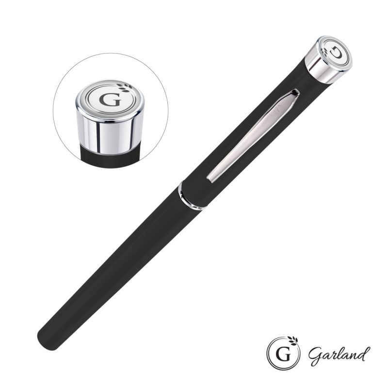 Custom Garland® Color Matte Rollerball Pen - Chrome - 8
